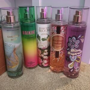Bath & Body Works Colorful Fragrance Mist Collection Lot Of 5